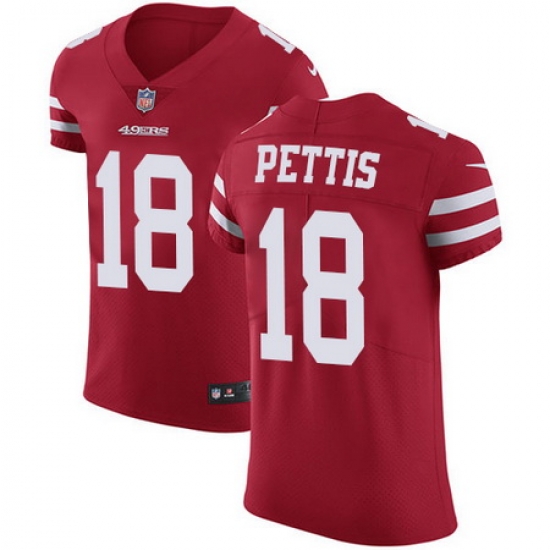 Nike 49ers #18 Dante Pettis Red Team Color Mens Stitched NFL Vapor Untouchable Elite Jersey Nike 49ers #18 Dante Pettis Red Team Color Mens Stitched NFL Vapor Untouchable Elite Jersey