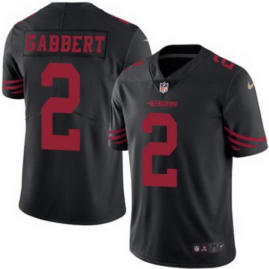 Nike 49ers #2 Blaine Gabbert Black Mens Stitched NFL Limited Rush Jersey Nike 49ers #2 Blaine Gabbert Black Mens Stitched NFL Limited Rush Jersey