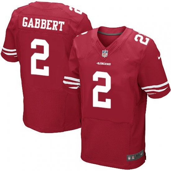 Nike 49ers #2 Blaine Gabbert Red Team Color Mens Stitched NFL Elite Jersey Nike 49ers #2 Blaine Gabbert Red Team Color Mens Stitched NFL Elite Jersey