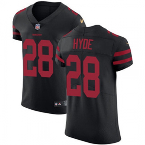 Nike 49ers #28 Carlos Hyde Black Alternate Mens Stitched NFL Vapor Untouchable Elite Jersey Nike 49ers #28 Carlos Hyde Black Alternate Mens Stitched NFL Vapor Untouchable Elite Jersey