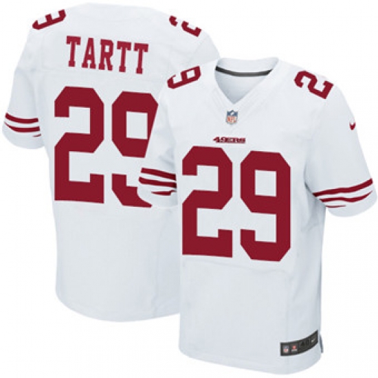 Nike 49ers #29 Jaquiski Tartt White Mens Stitched NFL Elite Jersey Nike 49ers #29 Jaquiski Tartt White Mens Stitched NFL Elite Jersey