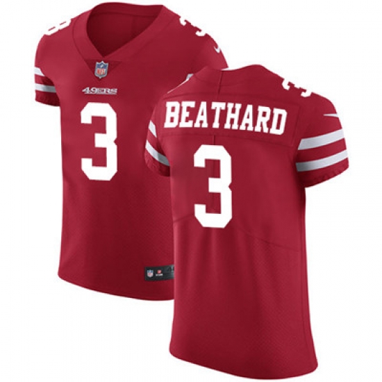 Nike 49ers #3 C J Beathard Red Team Color Mens Stitched NFL Vapor Untouchable Elite Jersey Nike 49ers #3 C J Beathard Red Team Color Mens Stitched NFL Vapor Untouchable Elite Jersey