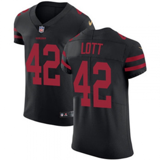 Nike 49ers #42 Ronnie Lott Black Alternate Mens Stitched NFL Vapor Untouchable Elite Jersey Nike 49ers #42 Ronnie Lott Black Alternate Mens Stitched NFL Vapor Untouchable Elite Jersey