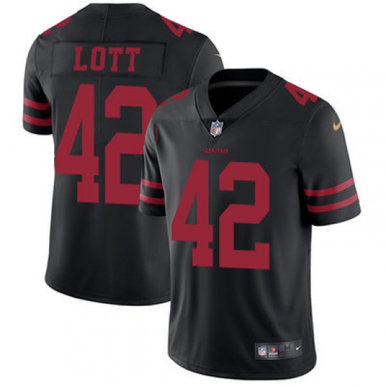 Nike 49ers #42 Ronnie Lott Black Alternate Mens Stitched NFL Vapor Untouchable Limited Jersey Nike 49ers #42 Ronnie Lott Black Alternate Mens Stitched NFL Vapor Untouchable Limited Jersey