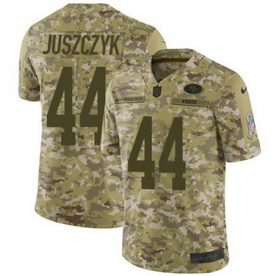 Nike 49ers #44 Kyle Juszczyk Camo Mens Stitched NFL Limited 2018 Salute To Service Jersey Nike 49ers #44 Kyle Juszczyk Camo Mens Stitched NFL Limited 2018 Salute To Service Jersey