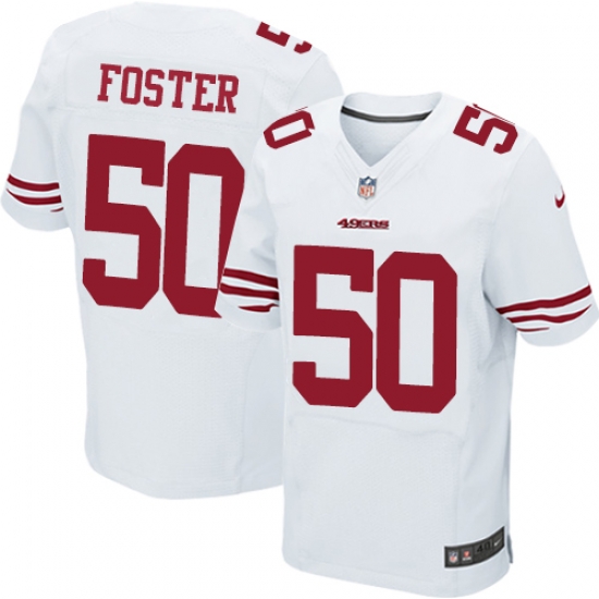 Nike 49ers #50 Reuben Foster White Mens Stitched NFL Elite Jersey Nike 49ers #50 Reuben Foster White Mens Stitched NFL Elite Jersey