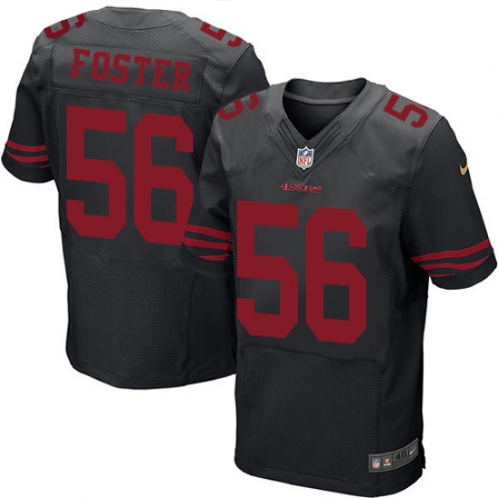Nike 49ers #56 Reuben Foster Black Alternate Mens Stitched NFL Elite Jersey Nike 49ers #56 Reuben Foster Black Alternate Mens Stitched NFL Elite Jersey