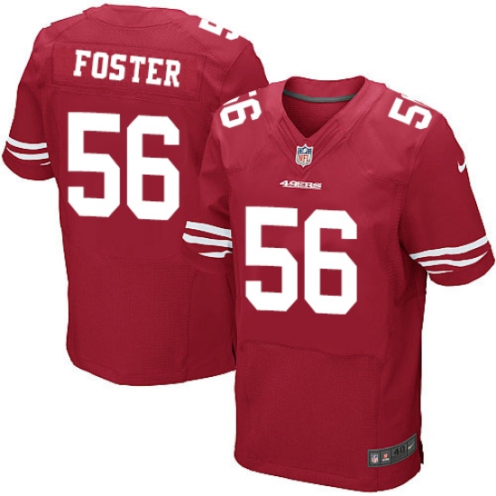Nike 49ers #56 Reuben Foster Red Team Color Mens Stitched NFL Elite Jersey Nike 49ers #56 Reuben Foster Red Team Color Mens Stitched NFL Elite Jersey