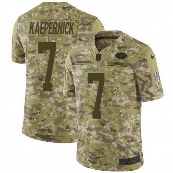 Nike 49ers #7 Colin Kaepernick Camo Mens Stitched NFL Limited 2018 Salute To Service Jersey Nike 49ers #7 Colin Kaepernick Camo Mens Stitched NFL Limited 2018 Salute To Service Jersey