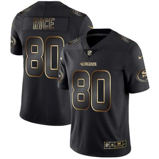 Nike 49ers 80 Jerry Rice Black Gold Vapor Untouchable Limited Jersey Nike 49ers 80 Jerry Rice Black Gold Vapor Untouchable Limited Jersey