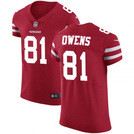 Nike 49ers #81 Terrell Owens Red Team Color Mens Stitched NFL Vapor Untouchable Elite Jersey Nike 49ers #81 Terrell Owens Red Team Color Mens Stitched NFL Vapor Untouchable Elite Jersey