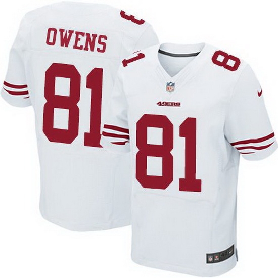 Nike 49ers #81 Terrell Owens White Mens Stitched NFL Elite Jersey Nike 49ers #81 Terrell Owens White Mens Stitched NFL Elite Jersey