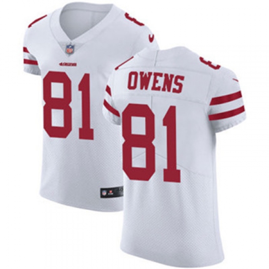 Nike 49ers #81 Terrell Owens White Mens Stitched NFL Vapor Untouchable Elite Jersey Nike 49ers #81 Terrell Owens White Mens Stitched NFL Vapor Untouchable Elite Jersey