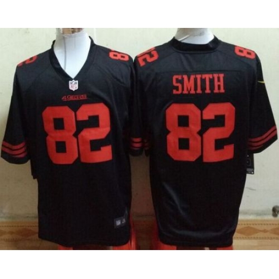 Nike 49ers #82 Torrey Smith Black Alternate Mens Stitched NFL Game Jersey Nike 49ers #82 Torrey Smith Black Alternate Mens Stitched NFL Game Jersey