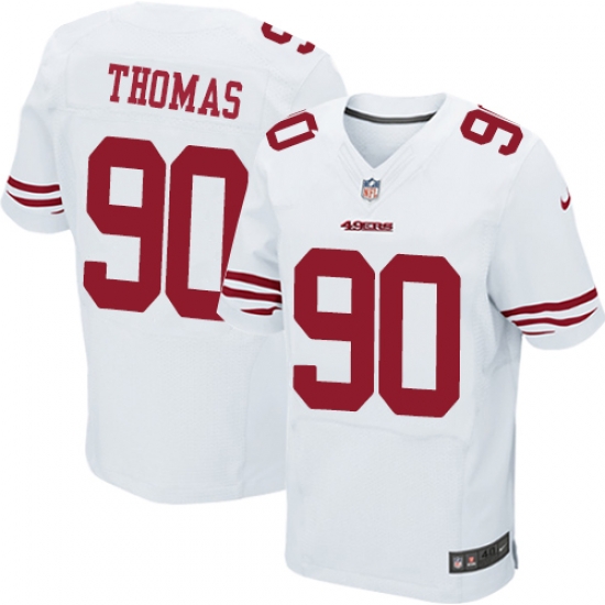 Nike 49ers #90 Solomon Thomas White Mens Stitched NFL Elite Jersey Nike 49ers #90 Solomon Thomas White Mens Stitched NFL Elite Jersey