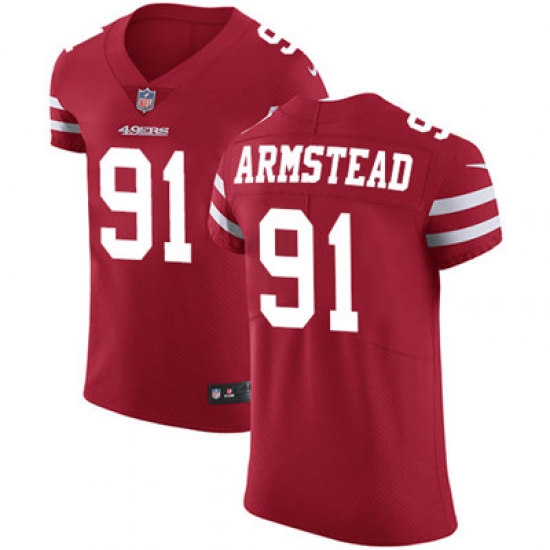 Nike 49ers #91 Arik Armstead Red Team Color Mens Stitched NFL Vapor Untouchable Elite Jersey Nike 49ers #91 Arik Armstead Red Team Color Mens Stitched NFL Vapor Untouchable Elite Jersey