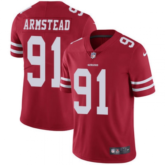 Nike 49ers #91 Arik Armstead Red Team Color Mens Stitched NFL Vapor Untouchable Limited Jersey Nike 49ers #91 Arik Armstead Red Team Color Mens Stitched NFL Vapor Untouchable Limited Jersey