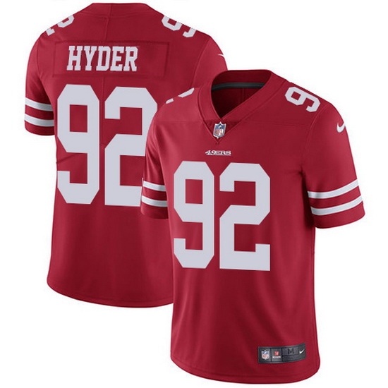 Nike 49ers 92 Kerry Hyder Red Team Color Men Stitched NFL Vapor Untouchable Limited Jersey Nike 49ers 92 Kerry Hyder Red Team Color Men Stitched NFL Vapor Untouchable Limited Jersey
