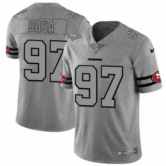 Nike 49ers 97 Nick Bosa 2019 Gray Gridiron Gray Vapor Untouchable Limited Jersey Nike 49ers 97 Nick Bosa 2019 Gray Gridiron Gray Vapor Untouchable Limited Jersey