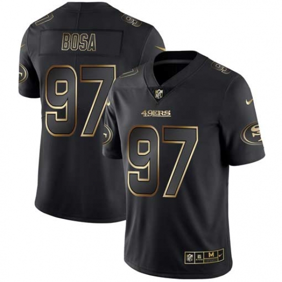 Nike 49ers 97 Nick Bosa Black Gold Vapor Untouchable Limited Jersey Nike 49ers 97 Nick Bosa Black Gold Vapor Untouchable Limited Jersey