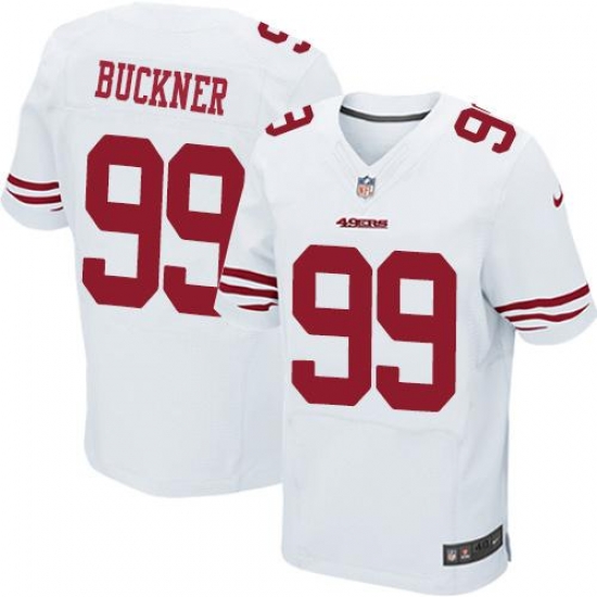 Nike 49ers #99 DeForest Buckner White Mens Stitched NFL Elite Jersey Nike 49ers #99 DeForest Buckner White Mens Stitched NFL Elite Jersey