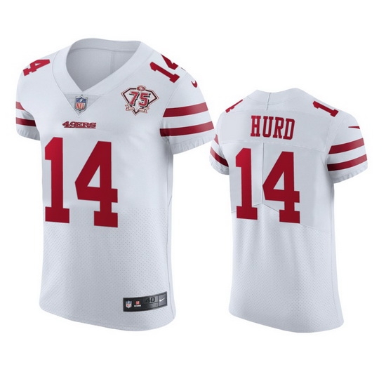 Nike San Francisco 49ers 14 Jalen Hurd White Men 75th Anniversary Stitched NFL Vapor Untouchable Elite Jersey Nike San Francisco 49ers 14 Jalen Hurd White Men 75th Anniversary Stitched NFL Vapor Untouchable Elite Jersey