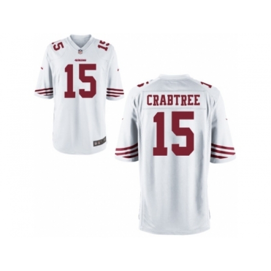 Nike San Francisco 49ers 15 Michael Crabtree White Game NFL Jersey Nike San Francisco 49ers 15 Michael Crabtree White Game NFL Jersey