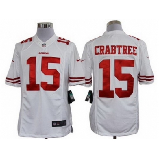 Nike San Francisco 49ers 15 Michael Crabtree White Limited NFL Jersey Nike San Francisco 49ers 15 Michael Crabtree White Limited NFL Jersey