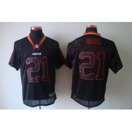 Nike San Francisco 49ers 21 Frank Gore Black Elite Lights Out NFL Jersey Nike San Francisco 49ers 21 Frank Gore Black Elite Lights Out NFL Jersey