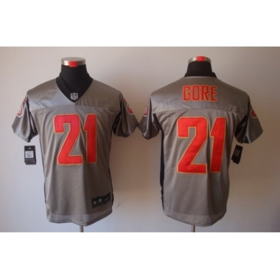 Nike San Francisco 49ers 21 Frank Gore Grey Elite Shadow NFL Jersey Nike San Francisco 49ers 21 Frank Gore Grey Elite Shadow NFL Jersey