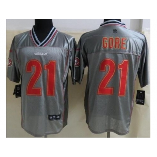 Nike San Francisco 49ers 21 Frank Gore Grey Elite Vapor NFL Jersey Nike San Francisco 49ers 21 Frank Gore Grey Elite Vapor NFL Jersey