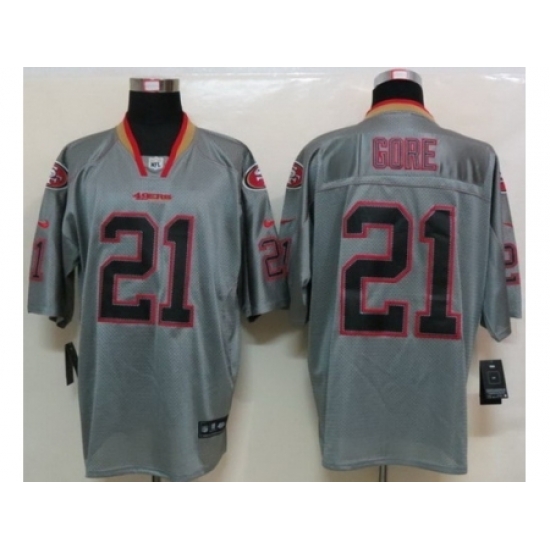 Nike San Francisco 49ers 21 Frank Gore Grey Lights Out Elite NFL Jersey Nike San Francisco 49ers 21 Frank Gore Grey Lights Out Elite NFL Jersey