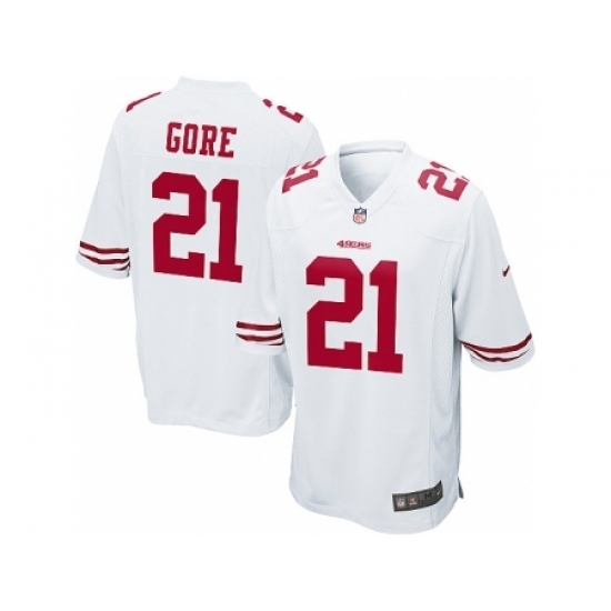Nike San Francisco 49ers 21 Frank Gore White Game NFL Jersey Nike San Francisco 49ers 21 Frank Gore White Game NFL Jersey