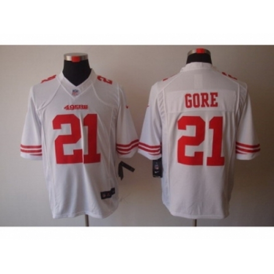Nike San Francisco 49ers 21 Frank Gore White Limited NFL Jersey Nike San Francisco 49ers 21 Frank Gore White Limited NFL Jersey