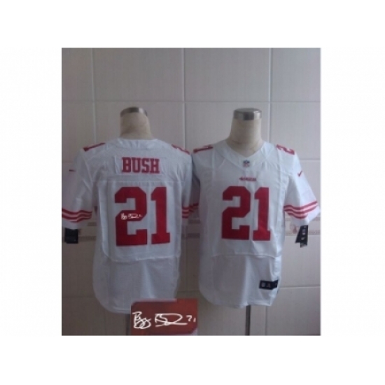 Nike San Francisco 49ers 21 Reggie Bush white Elite Signature NFL Jersey Nike San Francisco 49ers 21 Reggie Bush white Elite Signature NFL Jersey