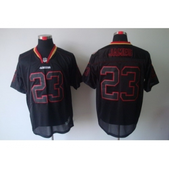 Nike San Francisco 49ers 23 LaMichael James Black Elite Lights Out NFL Jersey Nike San Francisco 49ers 23 LaMichael James Black Elite Lights Out NFL Jersey
