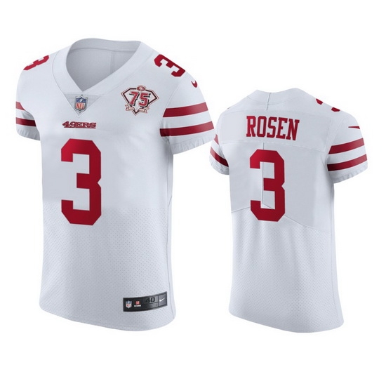 Nike San Francisco 49ers 3 Josh Rosen White Men 75th Anniversary Stitched NFL Vapor Untouchable Elite Jersey Nike San Francisco 49ers 3 Josh Rosen White Men 75th Anniversary Stitched NFL Vapor Untouchable Elite Jersey