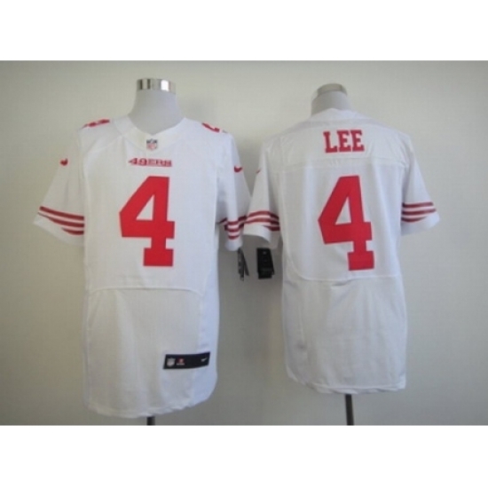 Nike San Francisco 49ers 4 Andy Lee White Elite NFL Jersey Nike San Francisco 49ers 4 Andy Lee White Elite NFL Jersey