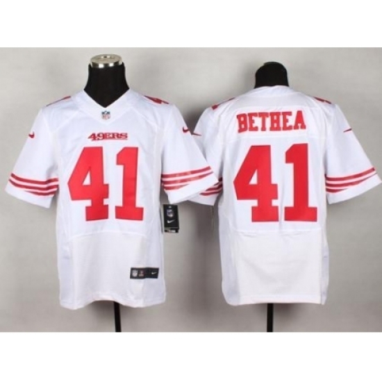 Nike San Francisco 49ers 41 Antoine Bethea White Elite NFL Jersey Nike San Francisco 49ers 41 Antoine Bethea White Elite NFL Jersey