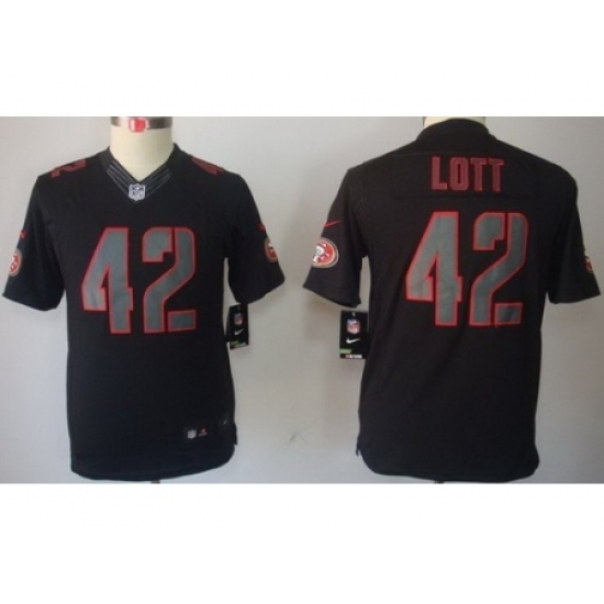 Nike San Francisco 49ers 42 Ronnie Lott Black Limited Impact NFL Jersey Nike San Francisco 49ers 42 Ronnie Lott Black Limited Impact NFL Jersey