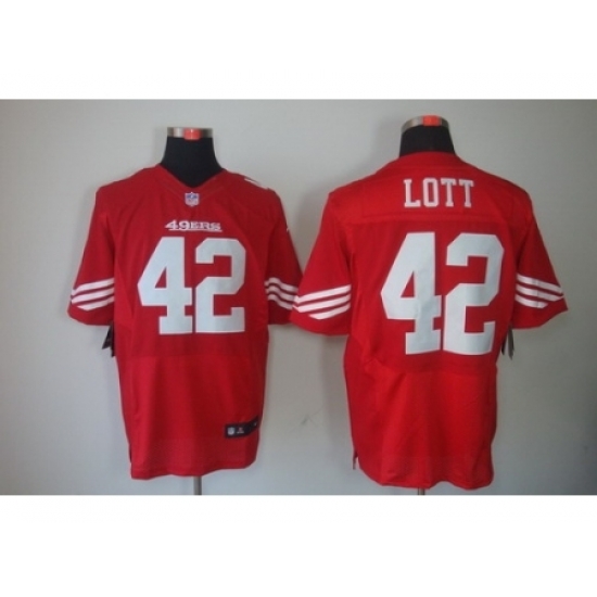 Nike San Francisco 49ers 42 Ronnie Lott Red Elite NFL Jersey Nike San Francisco 49ers 42 Ronnie Lott Red Elite NFL Jersey