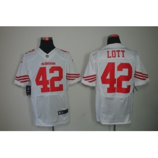 Nike San Francisco 49ers 42 Ronnie Lott White Elite NFL Jersey Nike San Francisco 49ers 42 Ronnie Lott White Elite NFL Jersey