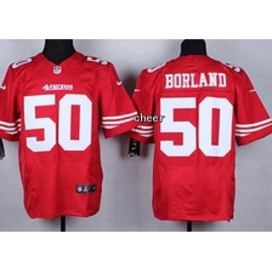 Nike San Francisco 49ers 50 Chris Borland Red Elite NFL Jersey Nike San Francisco 49ers 50 Chris Borland Red Elite NFL Jersey