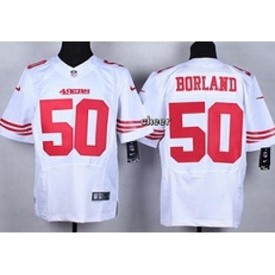 Nike San Francisco 49ers 50 Chris Borland White Elite NFL Jersey Nike San Francisco 49ers 50 Chris Borland White Elite NFL Jersey