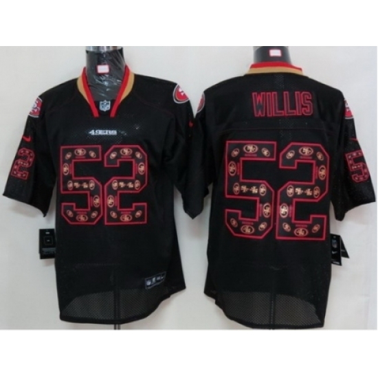 Nike San Francisco 49ers 52 Patrick Willis Black Elite Lights Out Fashion NFL Jersey Nike San Francisco 49ers 52 Patrick Willis Black Elite Lights Out Fashion NFL Jersey