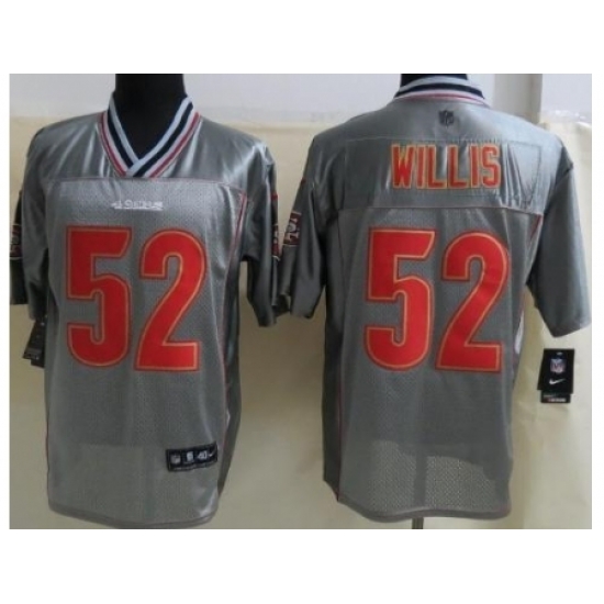 Nike San Francisco 49ers 52 Patrick Willis Grey Elite Vapor NFL Jersey Nike San Francisco 49ers 52 Patrick Willis Grey Elite Vapor NFL Jersey