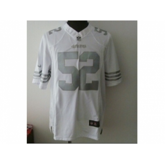 Nike San Francisco 49ers 52 Patrick Willis White Game Platinum NFL Jersey Nike San Francisco 49ers 52 Patrick Willis White Game Platinum NFL Jersey