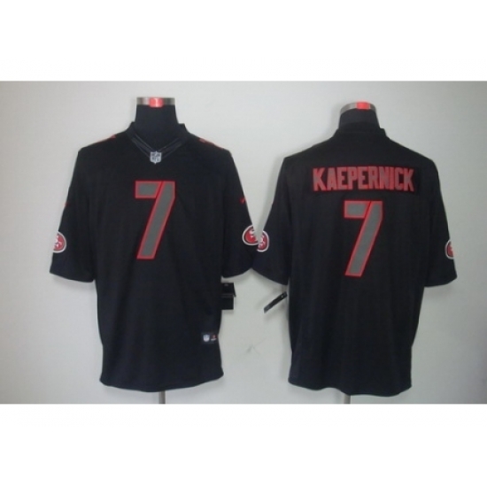 Nike San Francisco 49ers 7 Colin Kaepernick Black Limited Impact NFL Jersey Nike San Francisco 49ers 7 Colin Kaepernick Black Limited Impact NFL Jersey
