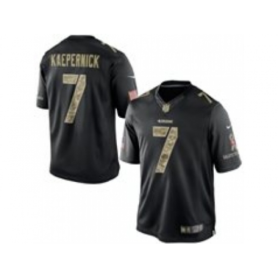 Nike San Francisco 49ers 7 Colin Kaepernick Black Limited Salute To Service NFL Jersey Nike San Francisco 49ers 7 Colin Kaepernick Black Limited Salute To Service NFL Jersey