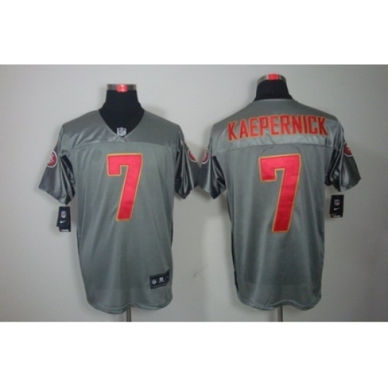 Nike San Francisco 49ers 7 Colin Kaepernick Grey Elite Shadow NFL Jersey Nike San Francisco 49ers 7 Colin Kaepernick Grey Elite Shadow NFL Jersey